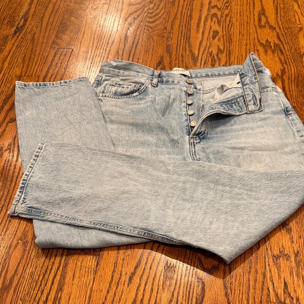 Agolde Light Wash Ankle Crop Jeans